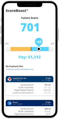 ScoreMaster® credit score monitoring tool