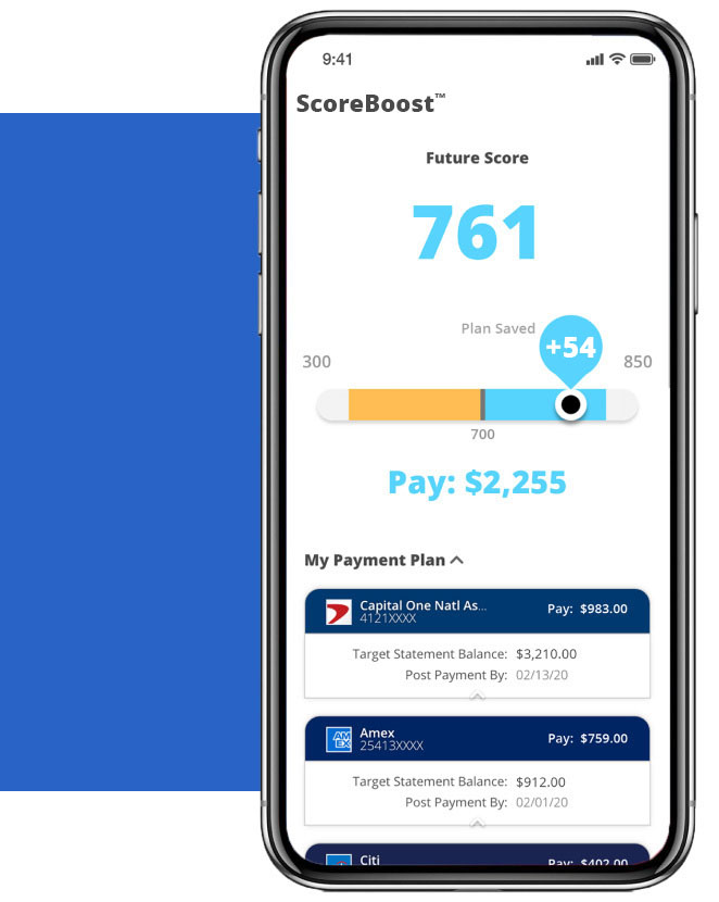 ScoreMaster® credit score monitoring tool